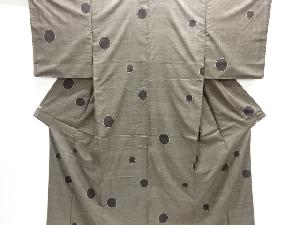 クリスマスセール大特価品　水玉模様織り出し本場泥大島紬着物(5マルキ)